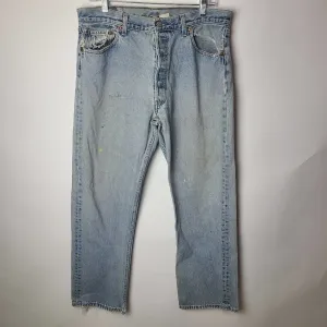 Vintage Distressed 501 Button Fly Jeans 36×30