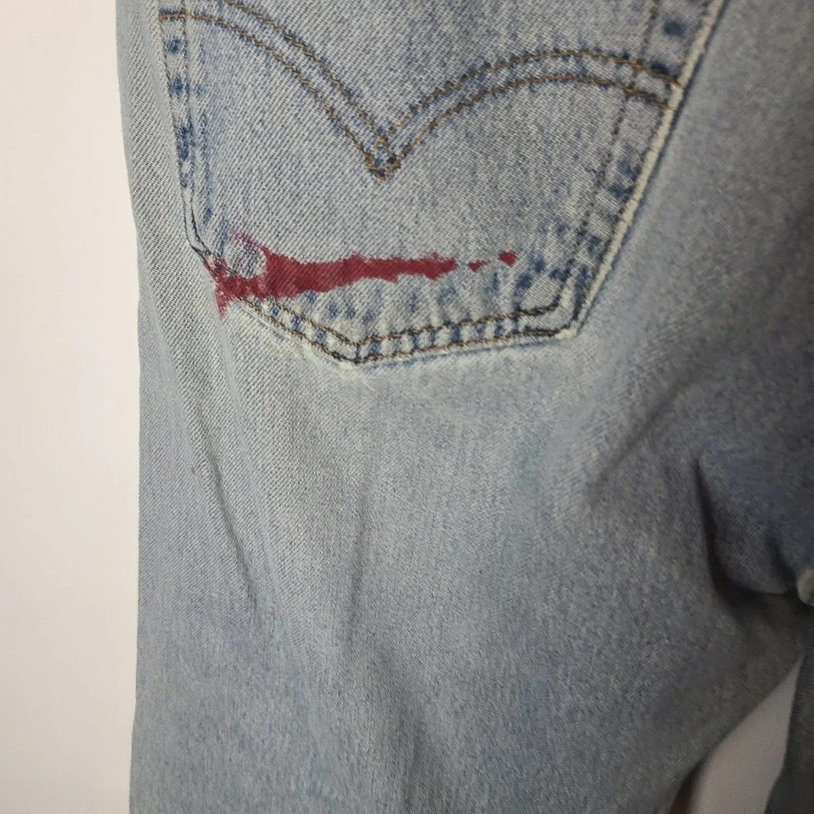 Vintage Distressed 501 Button Fly Jeans 36×30