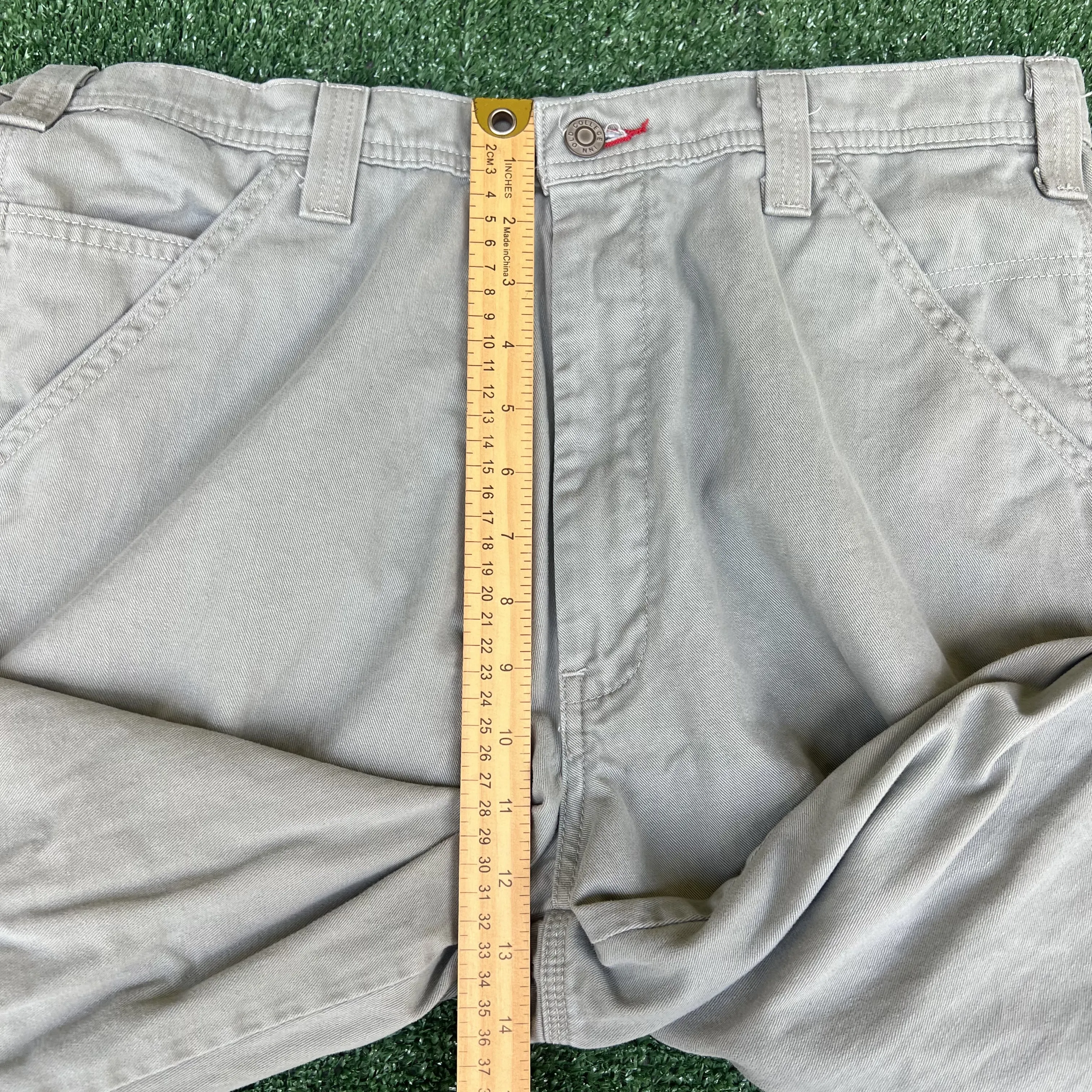 Vintage Y2K Men's Old College Inn OCI Wide-Leg Baggy Carpenter Gray Pants 36x30