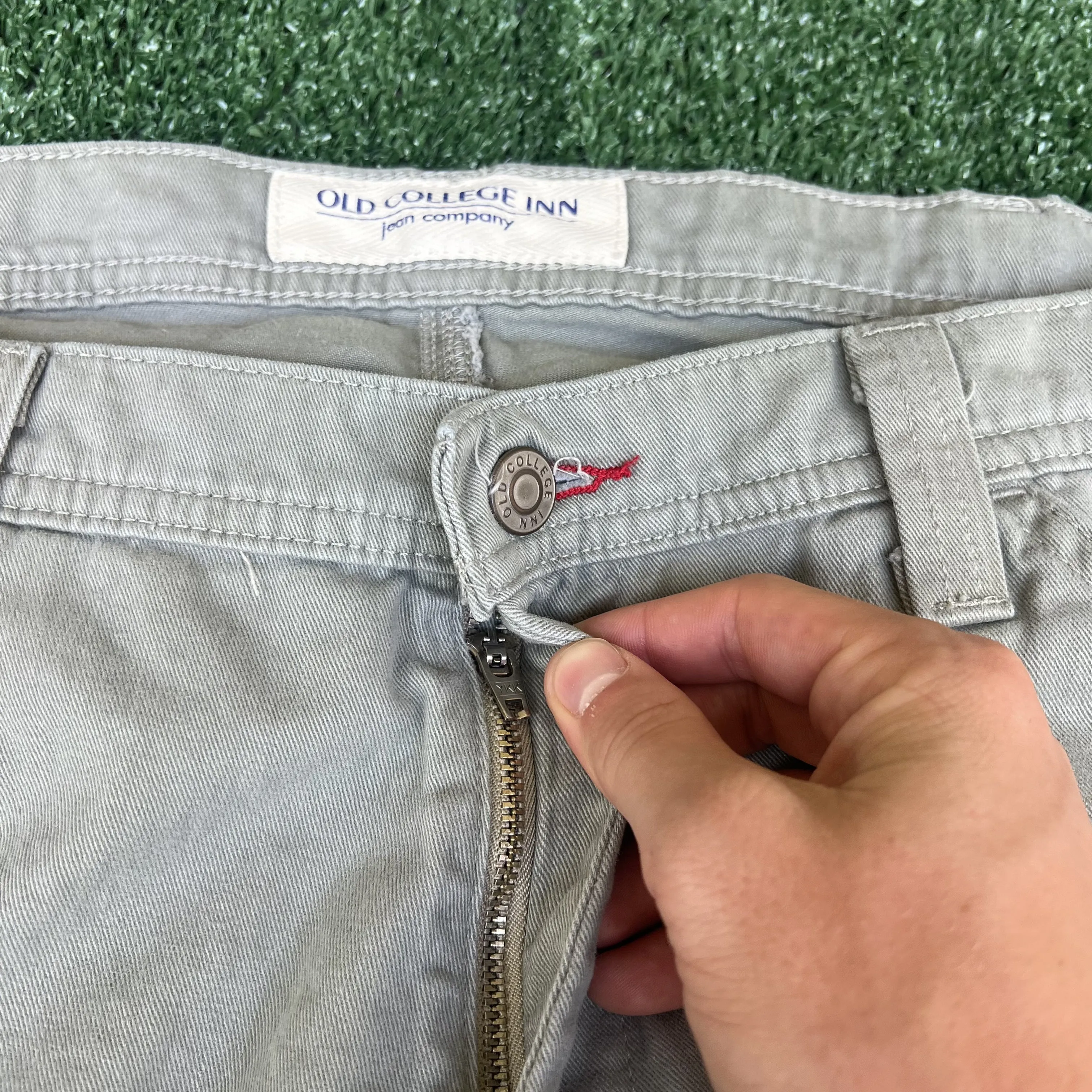 Vintage Y2K Men's Old College Inn OCI Wide-Leg Baggy Carpenter Gray Pants 36x30
