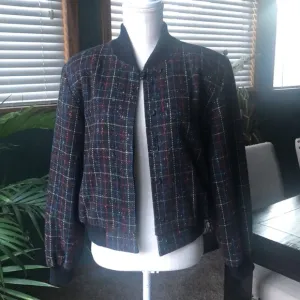 VTG SantaCruz San Francisco California Tweed Wool Bomber