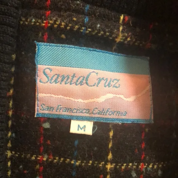 VTG SantaCruz San Francisco California Tweed Wool Bomber