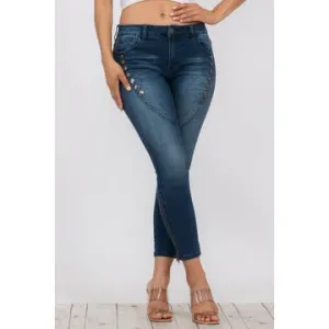 W Mid Rise Skinny Jeans | 25 / DENIM BLUE