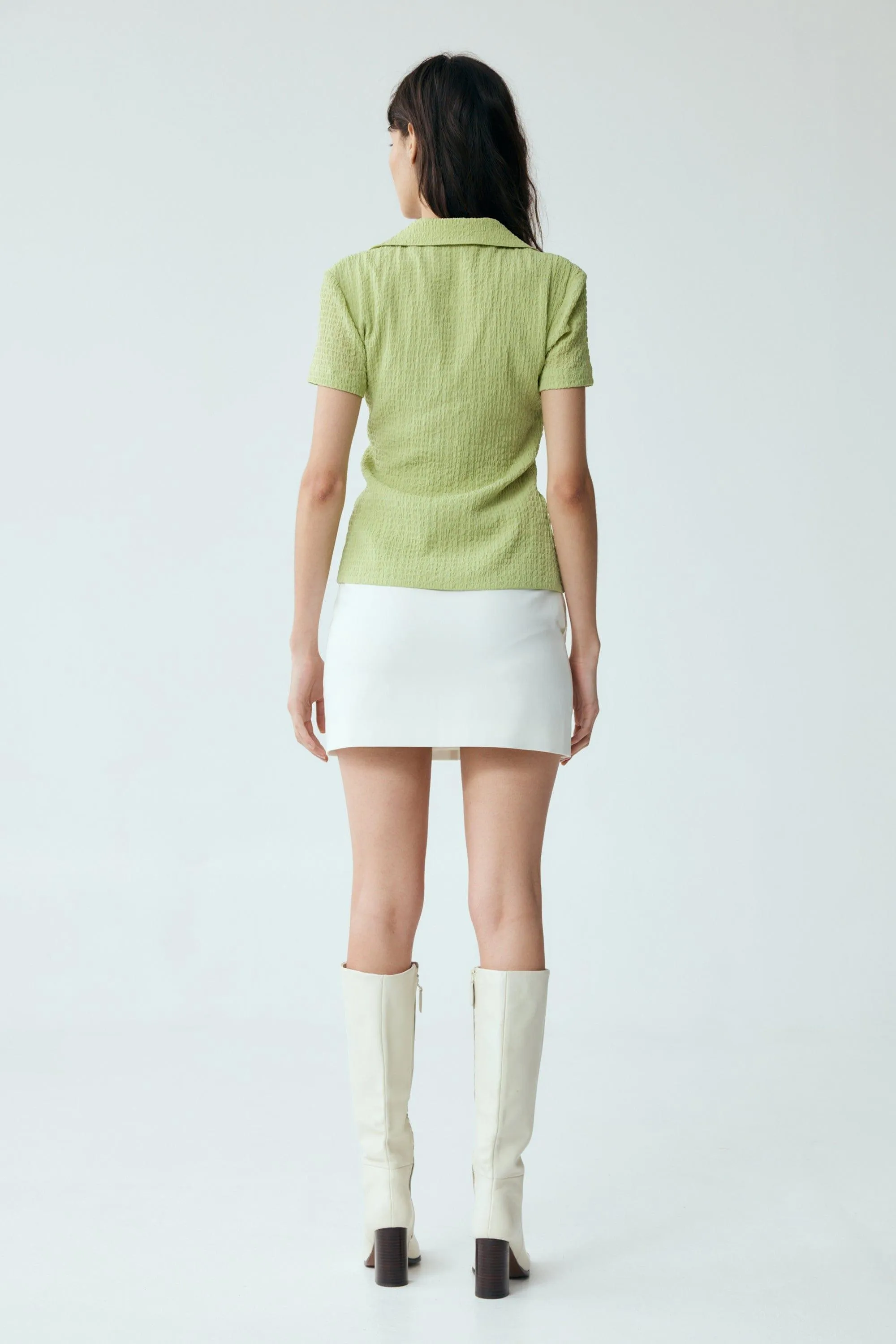 WAFFLE TWIST SHIRT | MINT