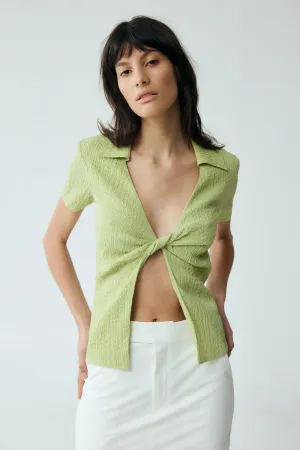 WAFFLE TWIST SHIRT | MINT