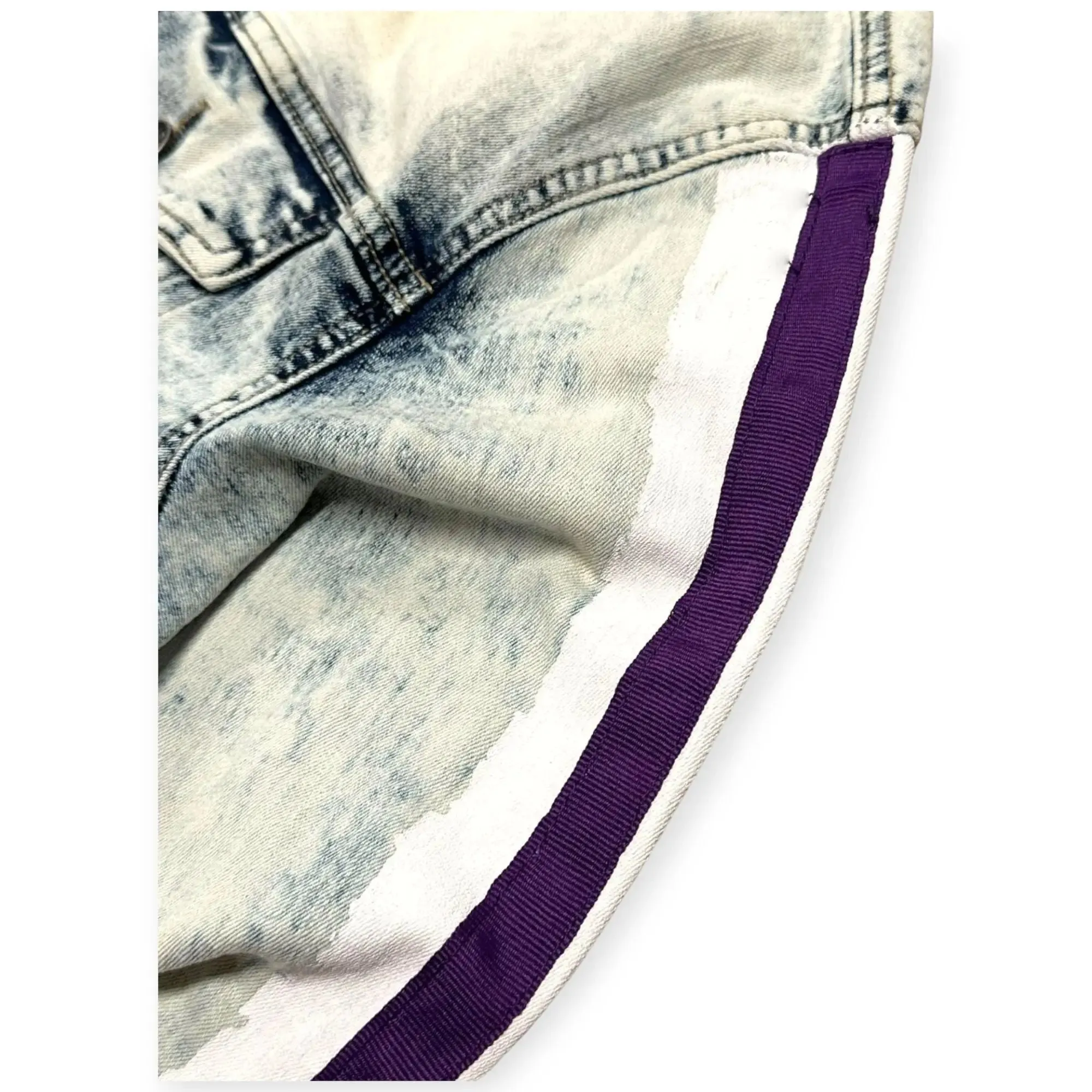 Waimea Men Paint Tape Jean Jacket(Snow Purple)