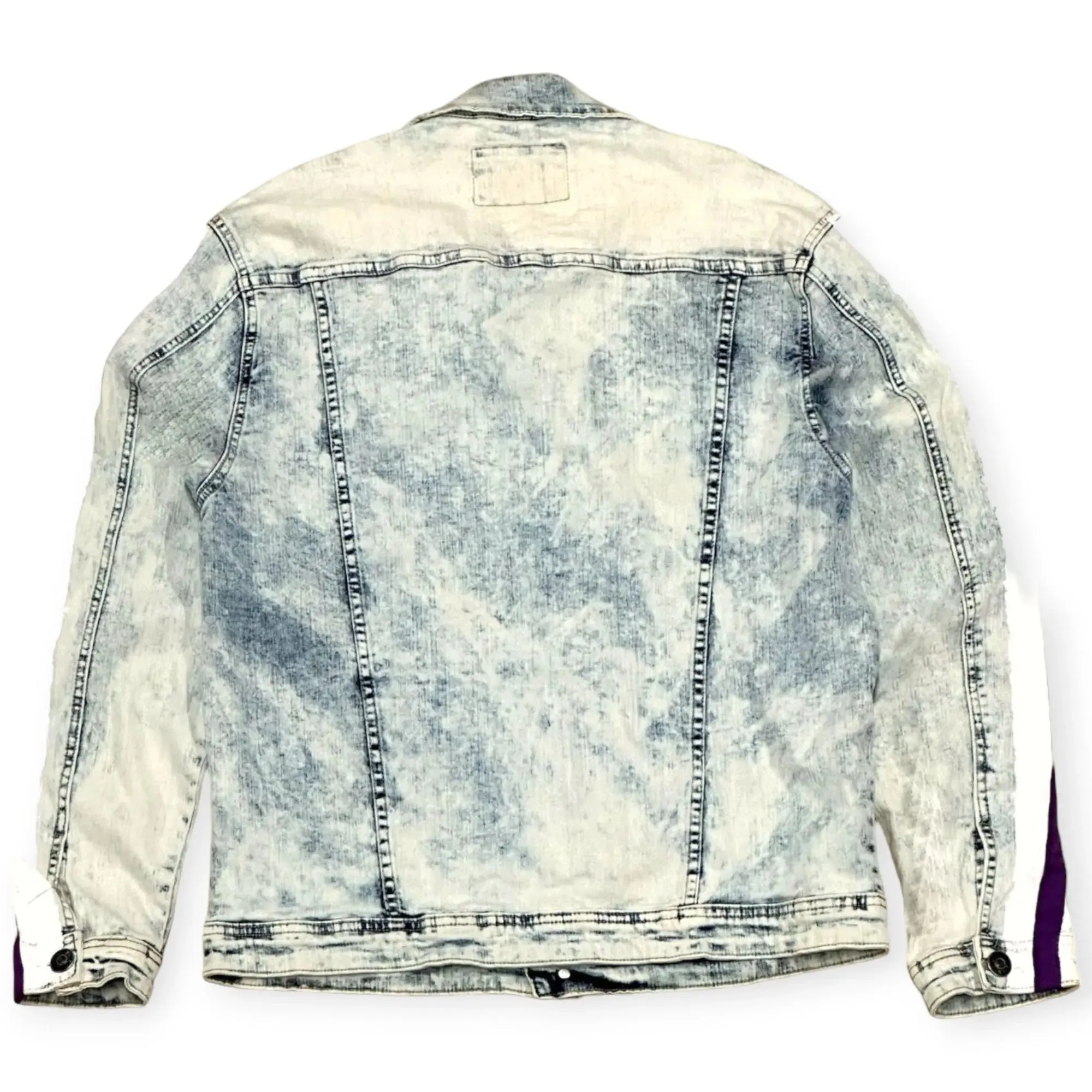 Waimea Men Paint Tape Jean Jacket(Snow Purple)