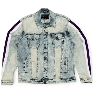 Waimea Men Paint Tape Jean Jacket(Snow Purple)