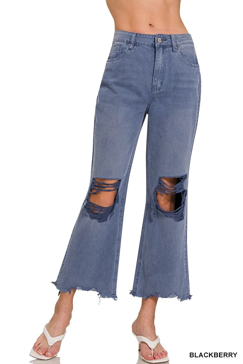 Washed and Distressed Jeans