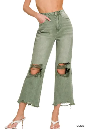 Washed and Distressed Jeans