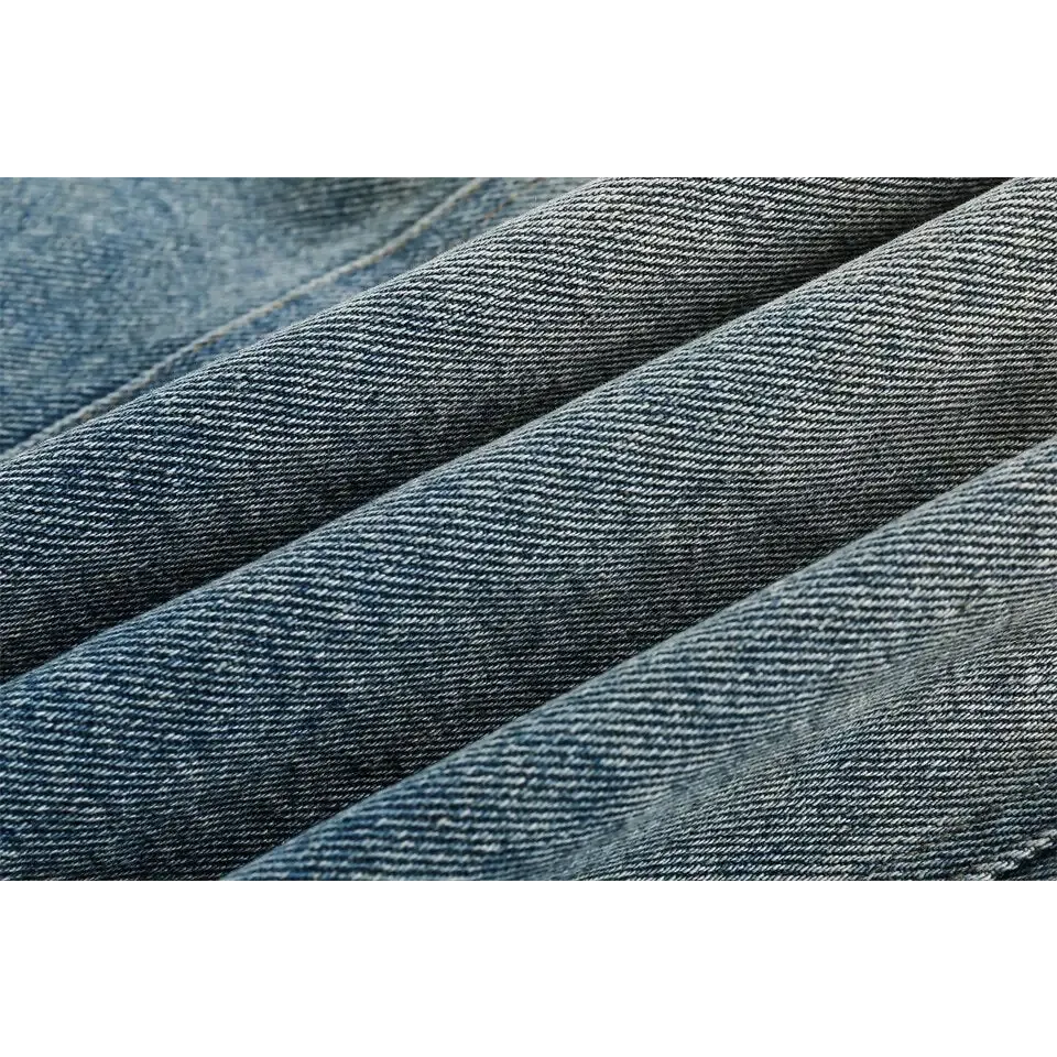 Washed Blue Denim Jacket for Y2K Streetwear Enthusiasts