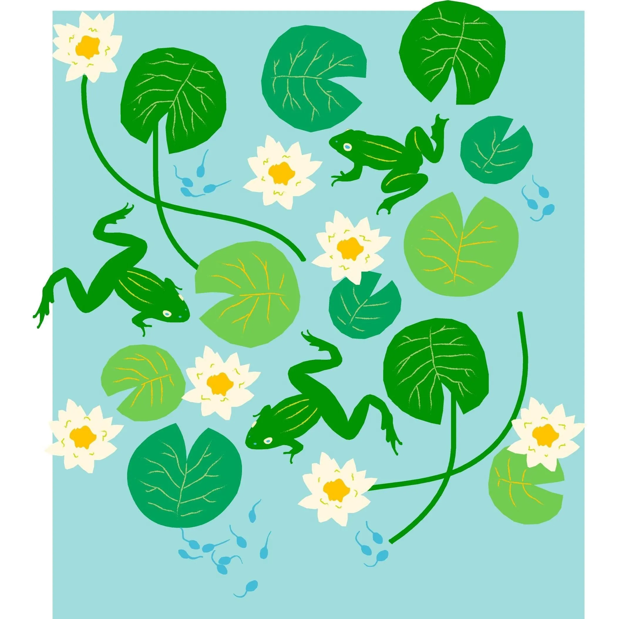 Water Lilies Baggy Pants