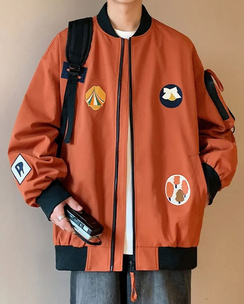 Waterproof and Windproof Bomber Jacket with Elastic Hem Enclosure