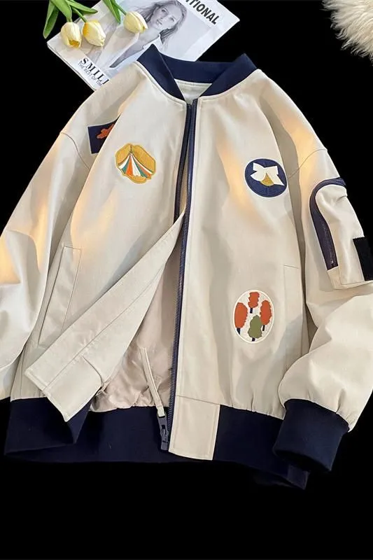 Waterproof and Windproof Bomber Jacket with Elastic Hem Enclosure