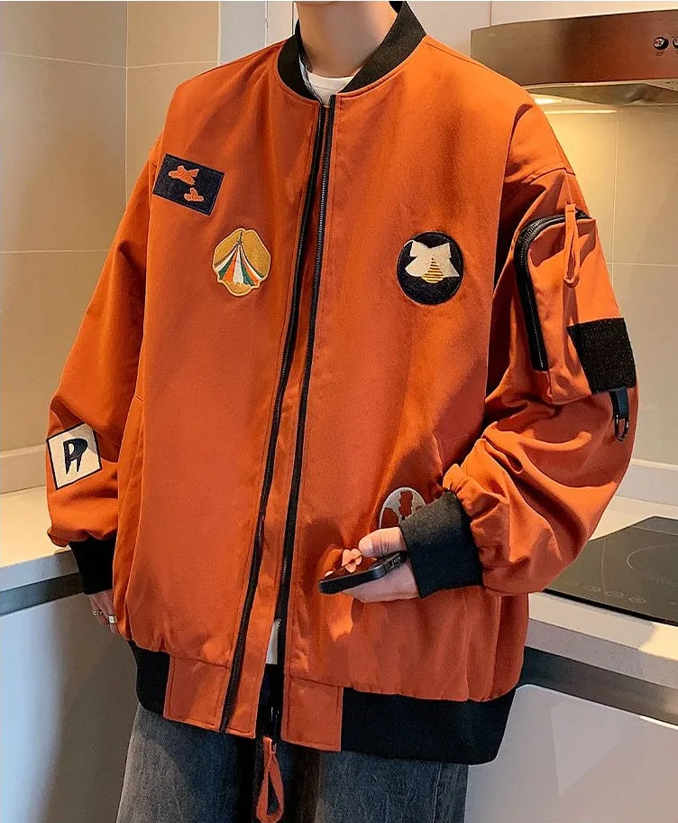 Waterproof and Windproof Bomber Jacket with Elastic Hem Enclosure