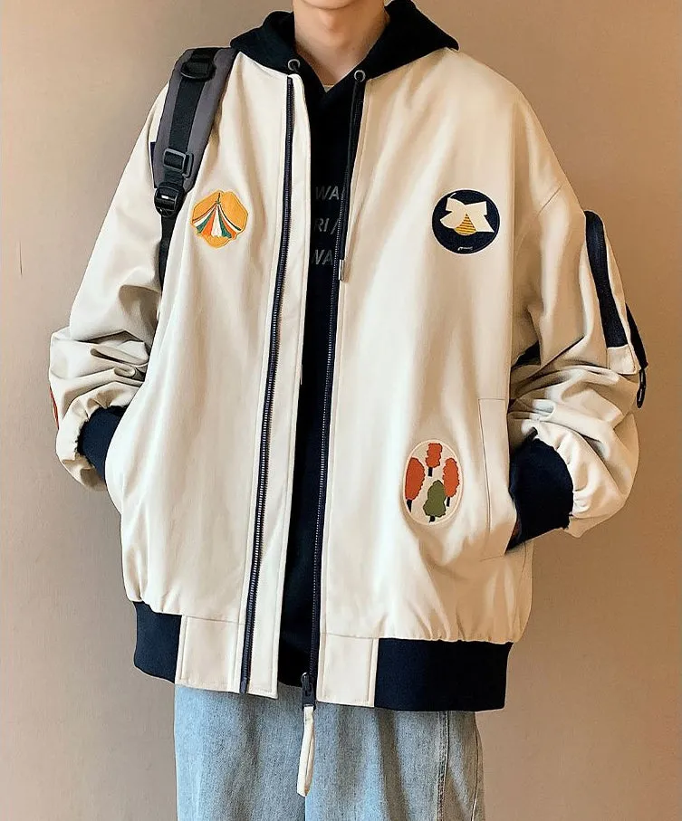 Waterproof and Windproof Bomber Jacket with Elastic Hem Enclosure
