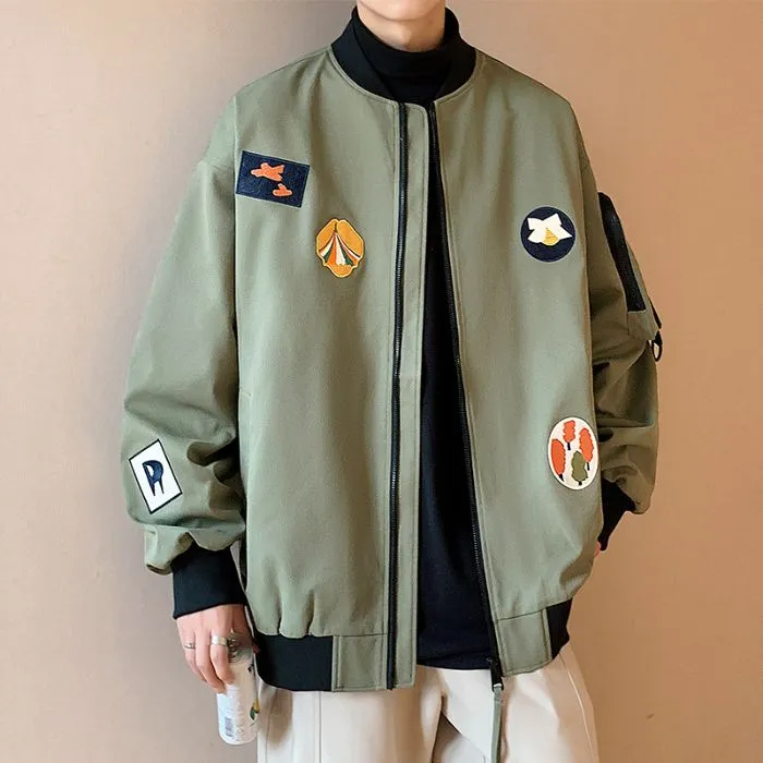 Waterproof and Windproof Bomber Jacket with Elastic Hem Enclosure