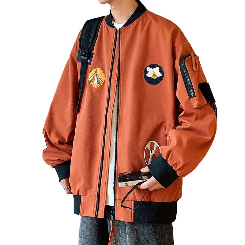 Waterproof and Windproof Bomber Jacket with Elastic Hem Enclosure