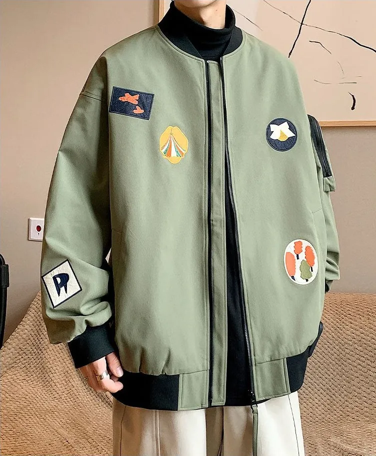 Waterproof and Windproof Bomber Jacket with Elastic Hem Enclosure