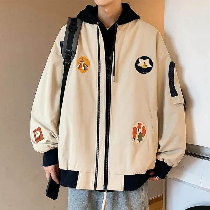 Waterproof and Windproof Bomber Jacket with Elastic Hem Enclosure