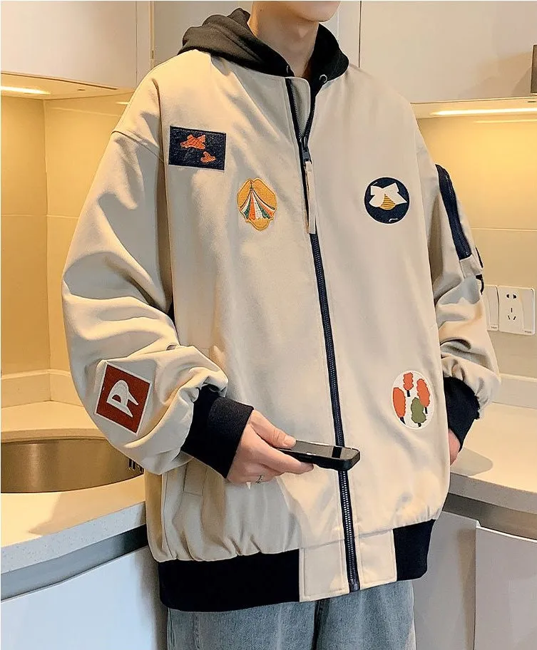 Waterproof and Windproof Bomber Jacket with Elastic Hem Enclosure