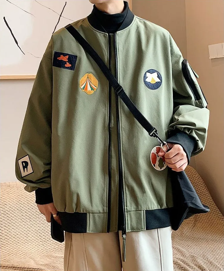 Waterproof and Windproof Bomber Jacket with Elastic Hem Enclosure