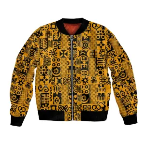 West African Yellow Art - Adinkra Culture Bomber Jacket DT02