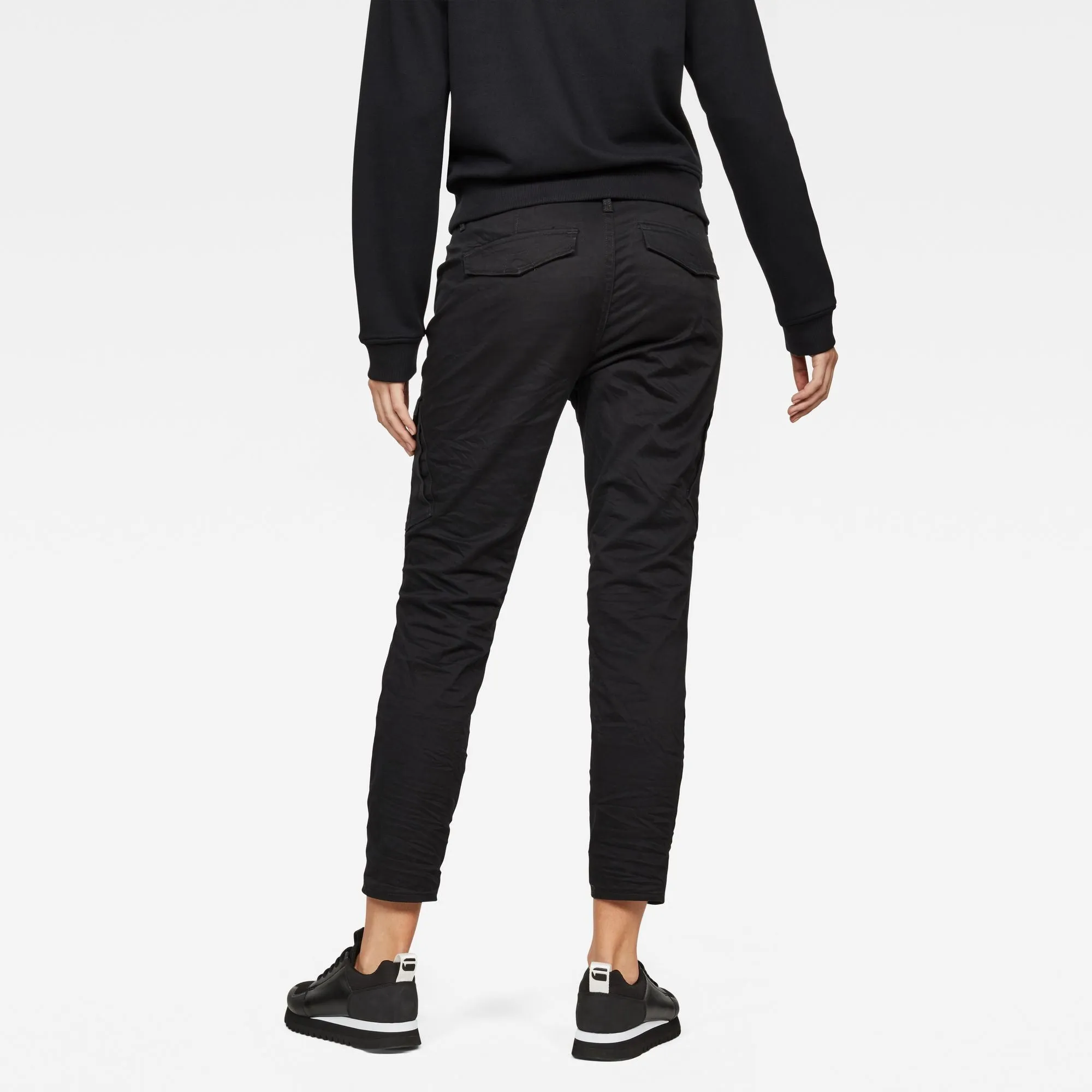 Woman’s Cargo ROVIC MID SKINNY Dark Black Pants