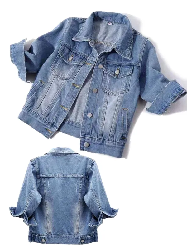 Women Colorful Denim Jacket
