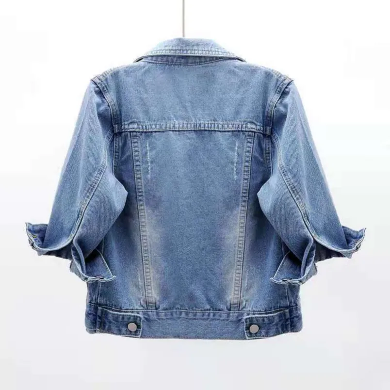 Women Colorful Denim Jacket