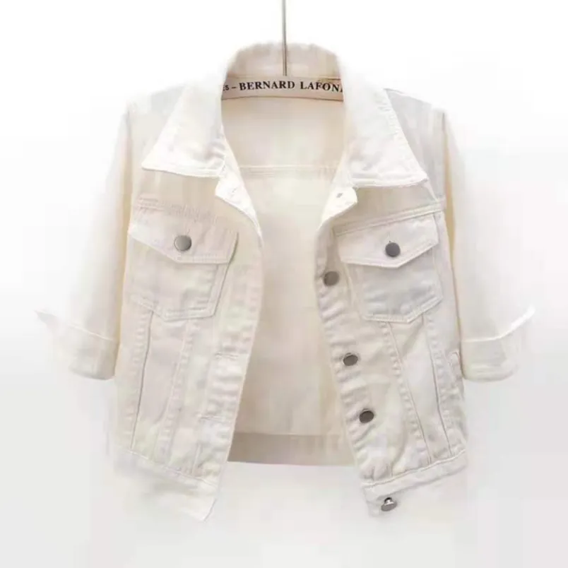 Women Colorful Denim Jacket