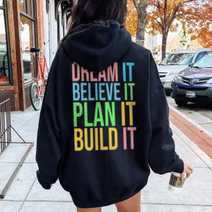 Women Inspired Letter Graphic Hoodies