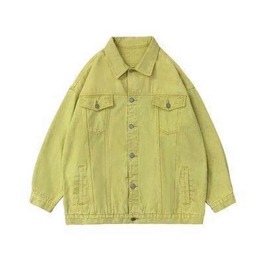 Women long oversized denim jacket