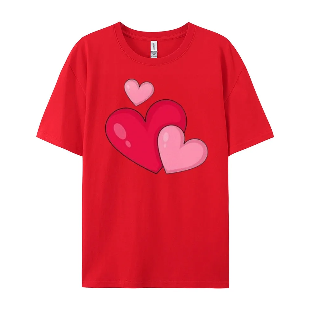 Women Love Pink Heart Valentine's Day Print Graphic T-shirt