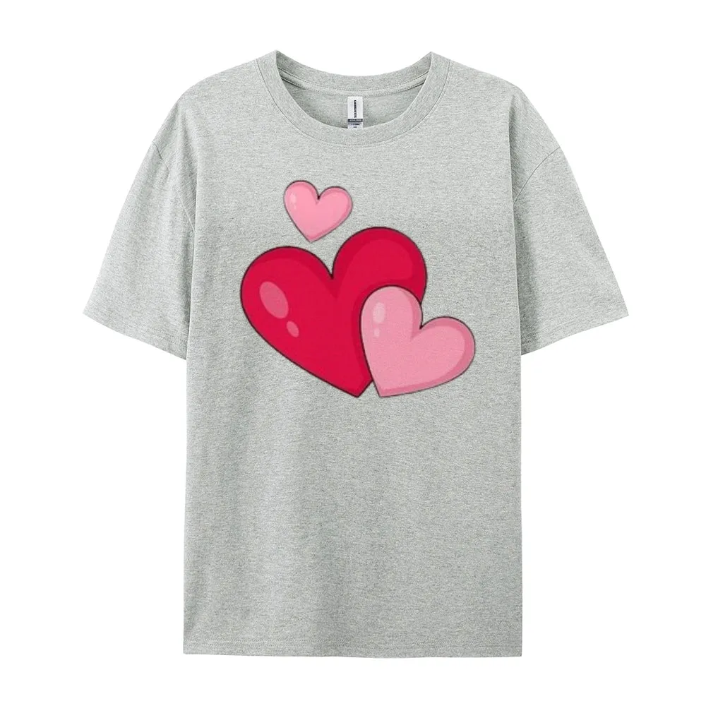 Women Love Pink Heart Valentine's Day Print Graphic T-shirt