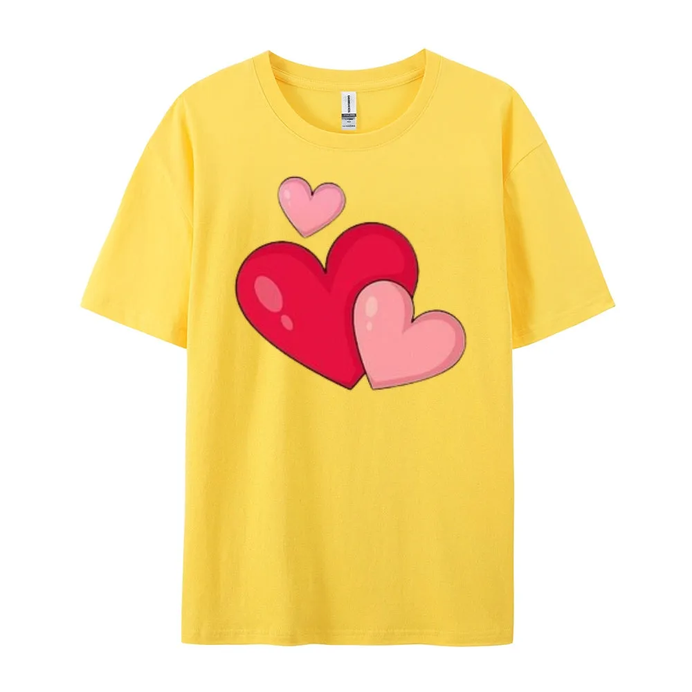 Women Love Pink Heart Valentine's Day Print Graphic T-shirt