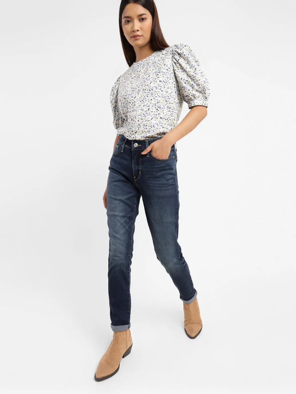 Women's 311 Blue Skinny Fit High Rise Jeans