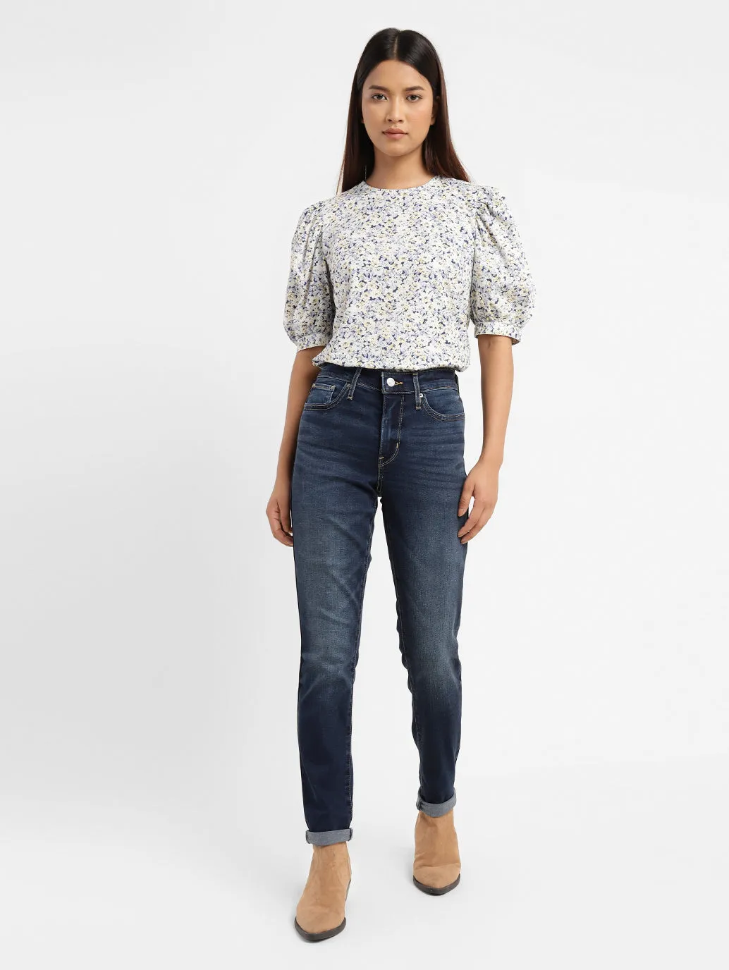 Women's 311 Blue Skinny Fit High Rise Jeans