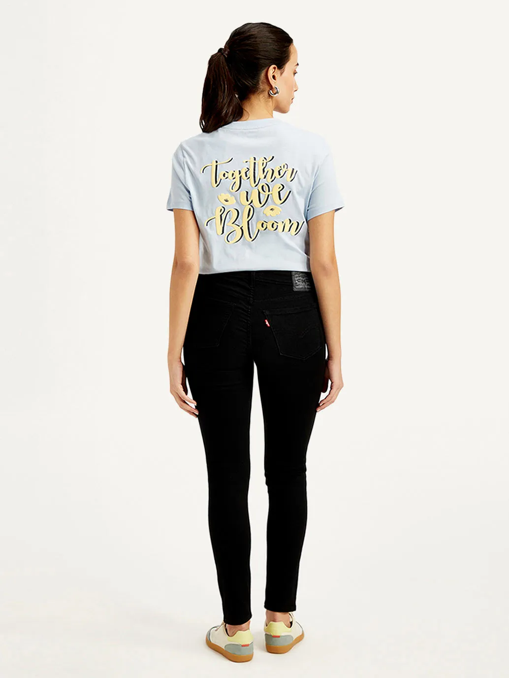 Women's 711 Black Skinny Fit Mid Rise Jeans