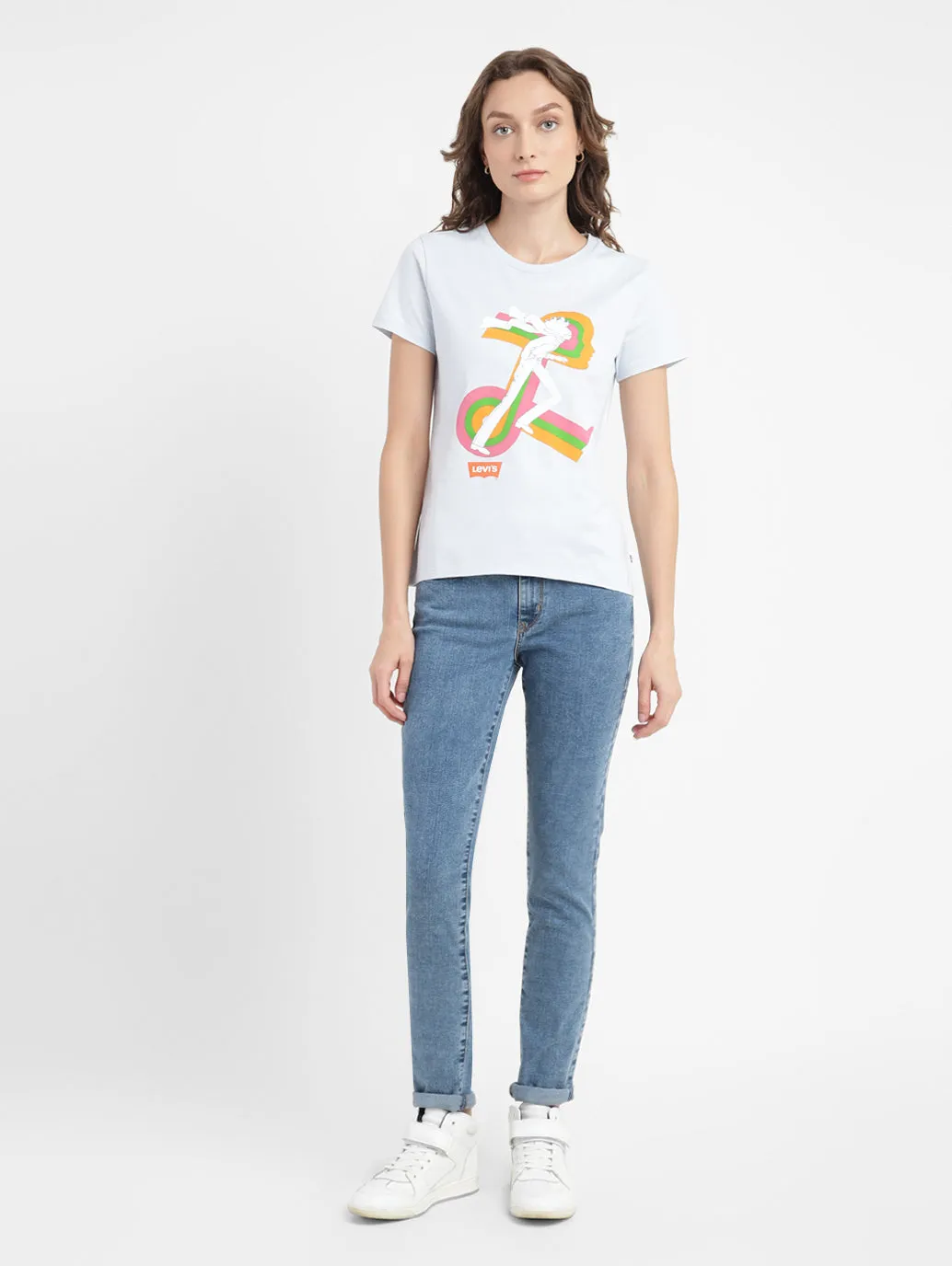 Women's 711 Blue Skinny Fit High Rise Jeans