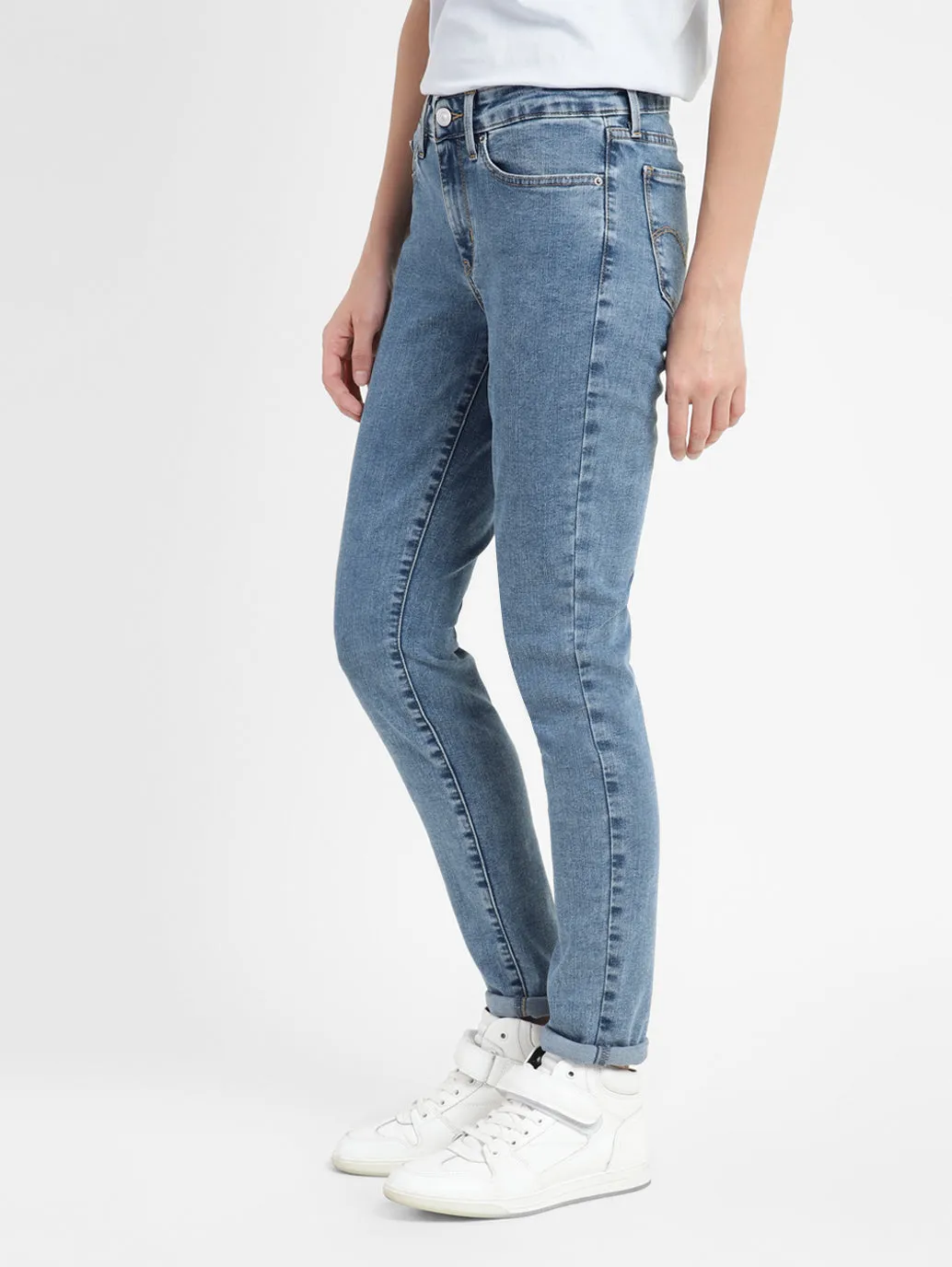 Women's 711 Blue Skinny Fit High Rise Jeans
