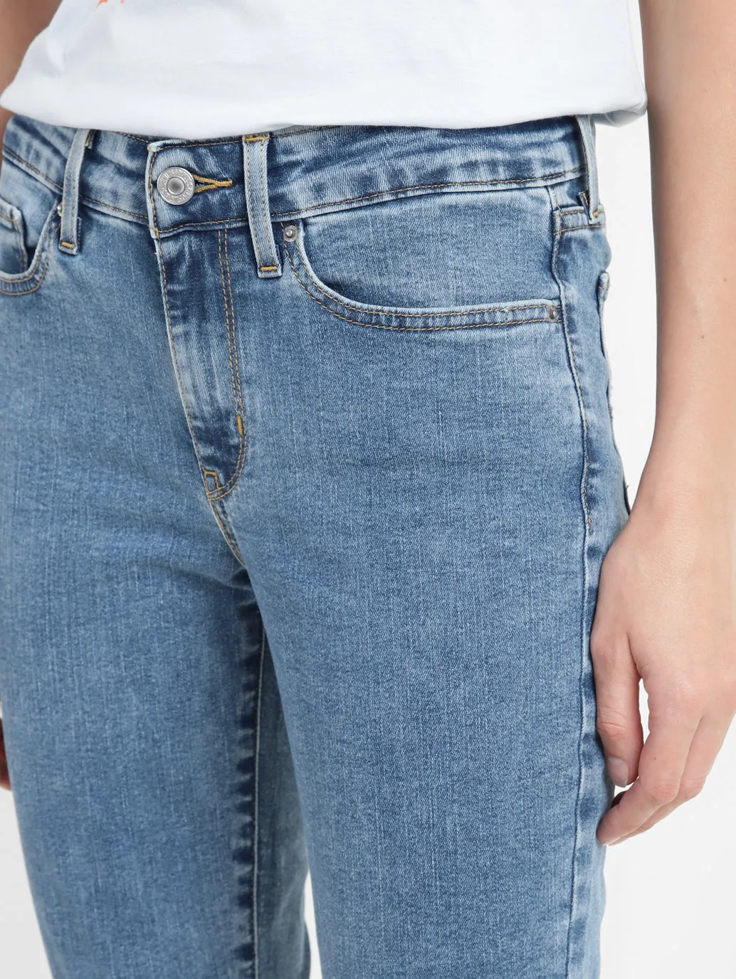 Women's 711 Blue Skinny Fit High Rise Jeans