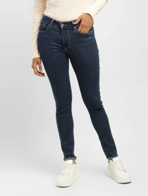 Women's 711 Blue Skinny Fit Mid Rise Jeans