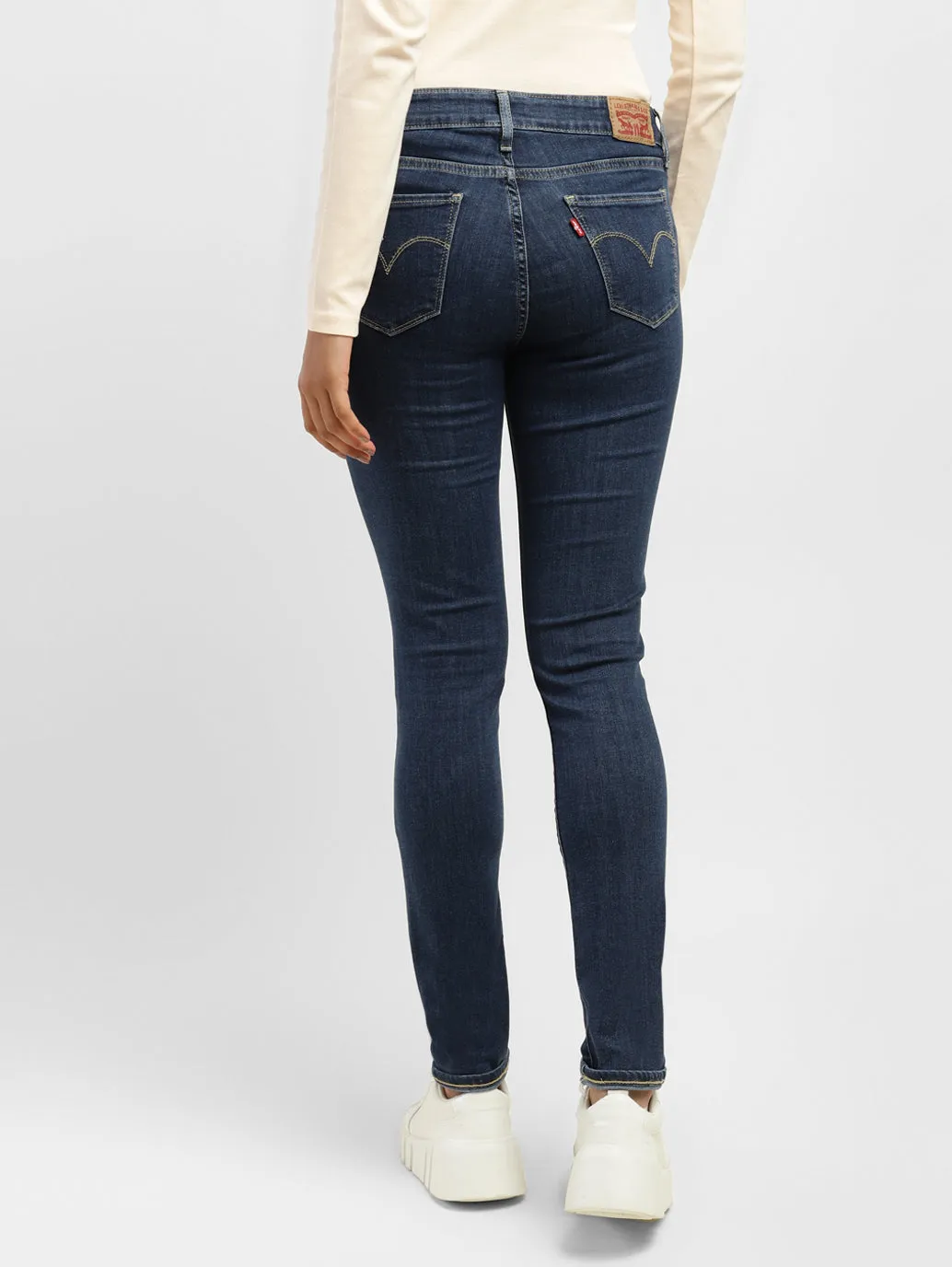 Women's 711 Blue Skinny Fit Mid Rise Jeans