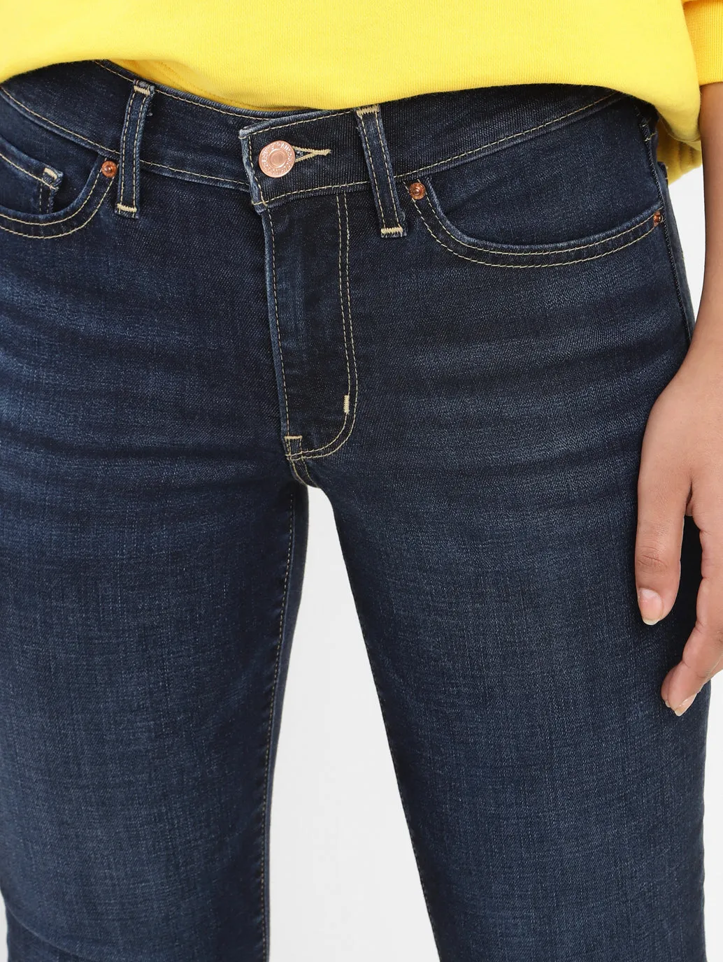 Women's 711 Blue Skinny Fit Mid Rise Jeans