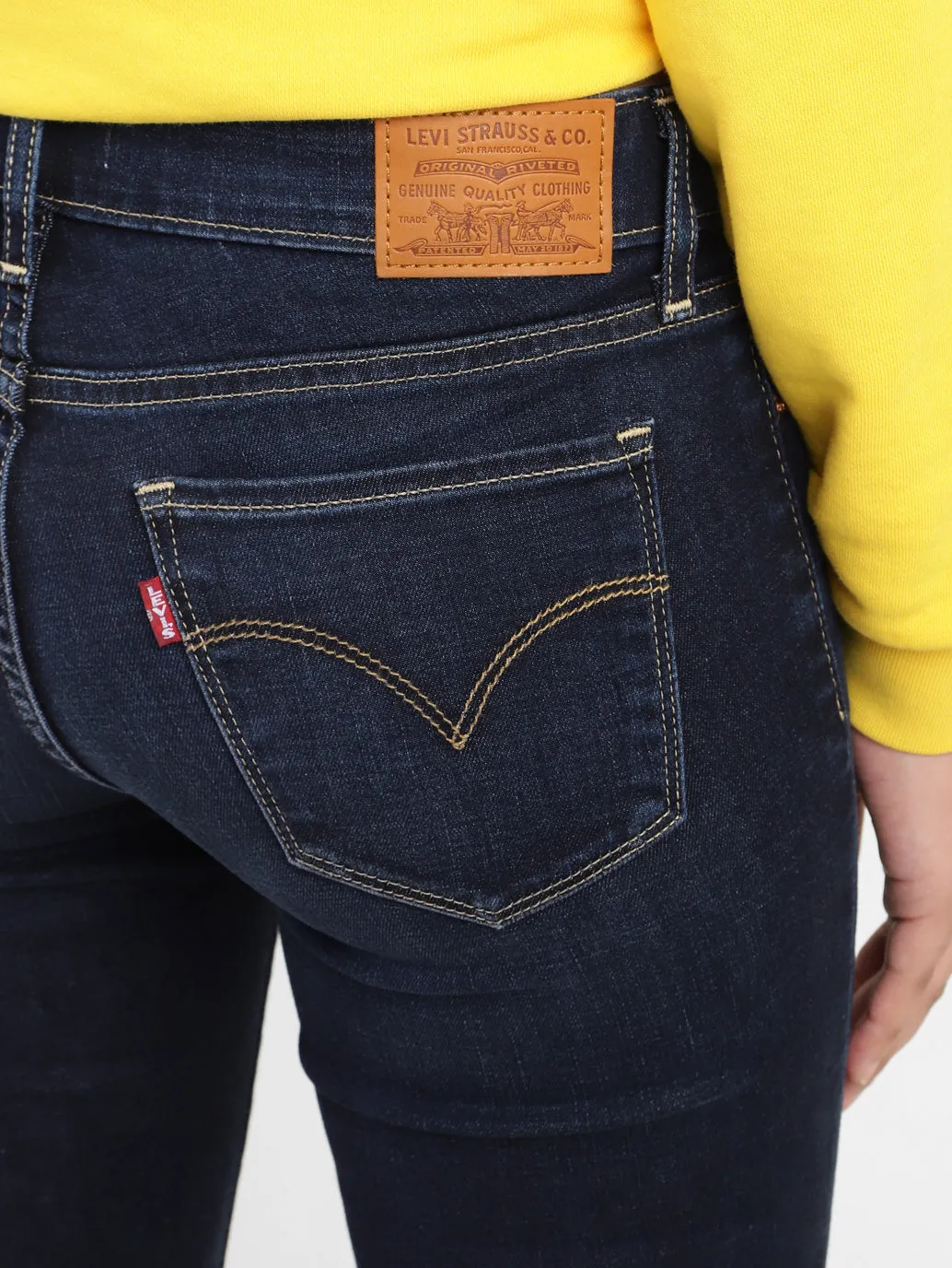 Women's 711 Blue Skinny Fit Mid Rise Jeans