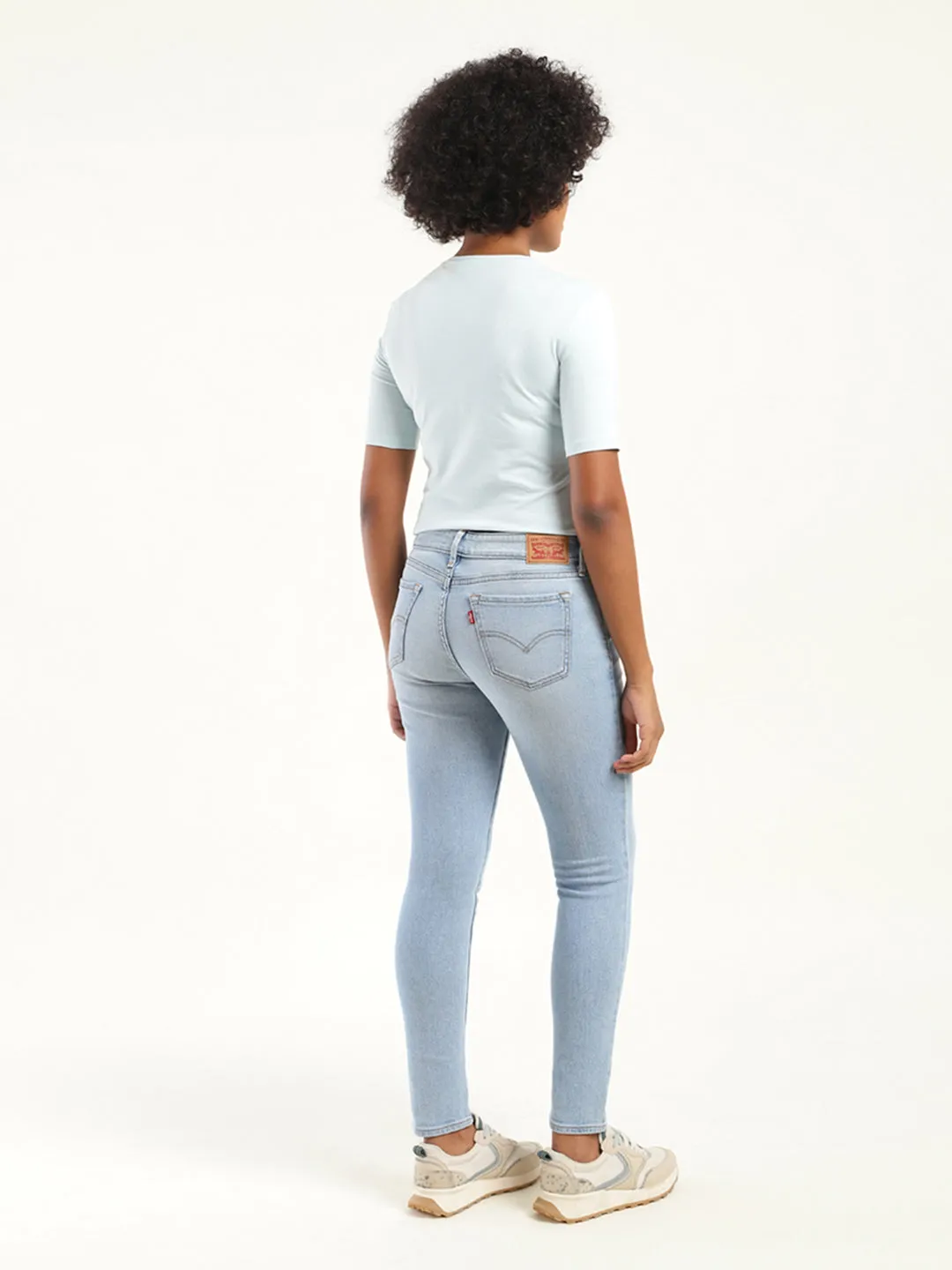 Women's 711 Blue Skinny Fit Mid Rise Jeans