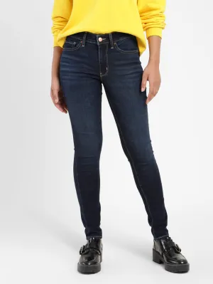 Women's 711 Blue Skinny Fit Mid Rise Jeans