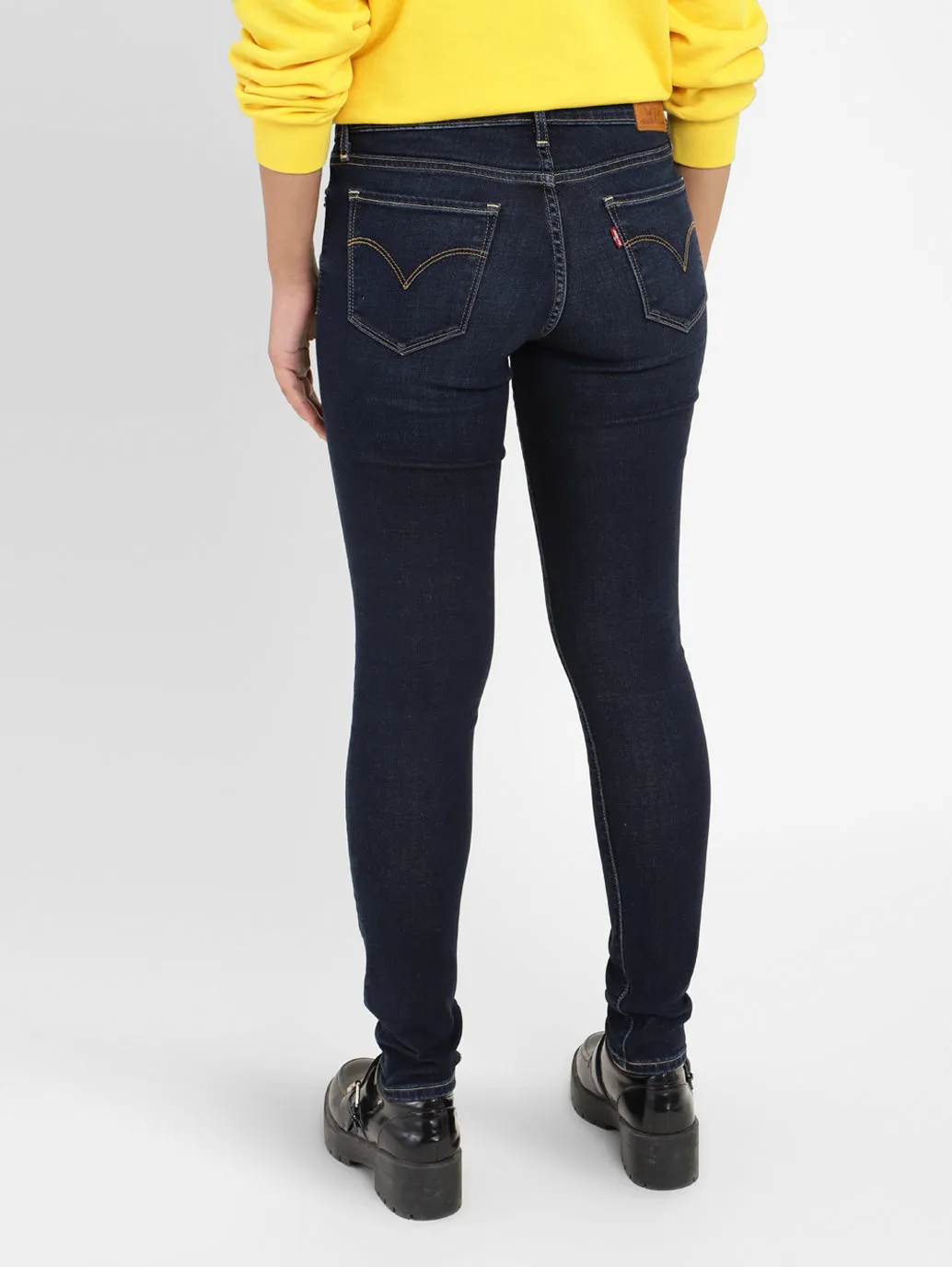 Women's 711 Blue Skinny Fit Mid Rise Jeans