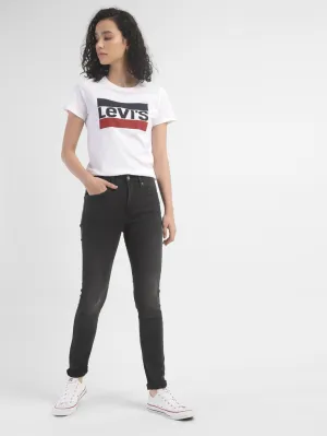 Women's 721 Black Skinny Fit High Rise Jeans
